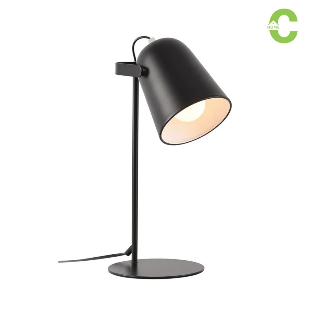 HOMEC โคมไฟตั้งโต๊ะ โคมไฟอ่านหนังสือ Table lamp ขั้วหลอด E27 ปรับระดับแสงได้ หัวโคมหมุนได้อย่างอิสระ แข็งแรง ทนทาน