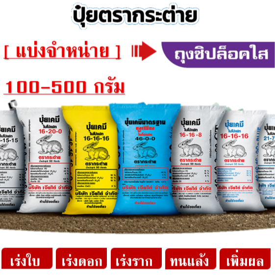 [แบ่งขาย] ปุ๋ยตรากระต่าย เร่งการเจริญเติบโตทุกส่วนของต้นไม้ เร่งดอก ดอกดก เสริมราก ลดใบอ่อน เสริมพลังงาน เพิ่มผลผลิต