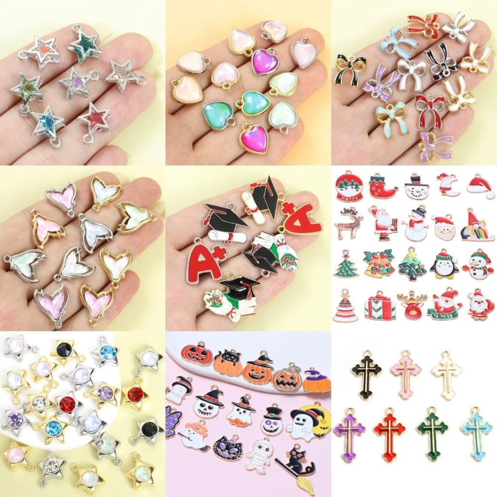 จี้ เครื่องประดับ 5 ชิ้นแก้วคริสตัล สร้อยคอสร้อยข้อมือต่างหู DIY   เครื่องประดับอุปกรณ์เสริม พร้อมส่งจากไทย
