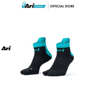 ARI TABI TAB RUNNING SOCKS - BLACK (AHW1418-01) ถุงเท้า อาริ…