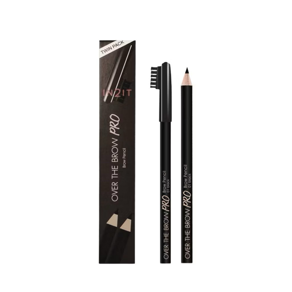 [แพ็กคู่ 2 ชิ้น] IN2IT ดินสอเขียนคิ้ว พร้อมแปรง รุ่น Over the Brow Pro ติดทน กันน้ำ (2*1.14 g.)