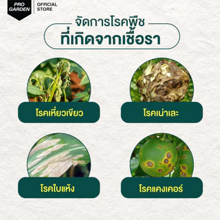 ProGarden ป้องกันและกำจัดเชื้อรา (ชนิดผสมน้ำ) สารสกัดจากธรรมชาติ ไร้สารเคมี ใช้ได้กับพืชทุกชนิด