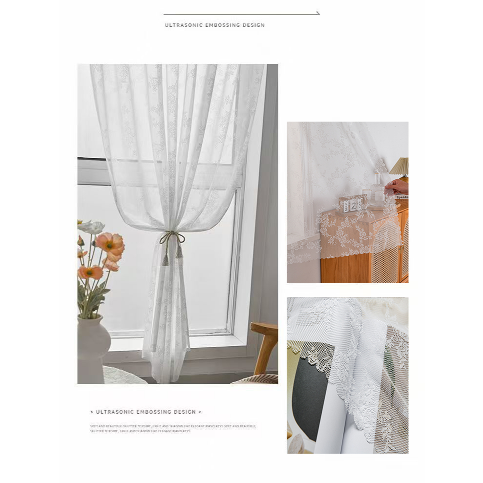 แนะนำ ผ้าม่าน ผ้าม่านโปร่งลายดอกไม้ ผ้าม่านตีนตุ๊กแก สไตล์มินิมอล  ผ้าม่านประตู ไม่ต้องเจาะผนัง ติดตั้งง่าย มี แถมฟรีตีนตุ๊กแก ราคาพิเศษ มีเก็บเงินปลายทาง