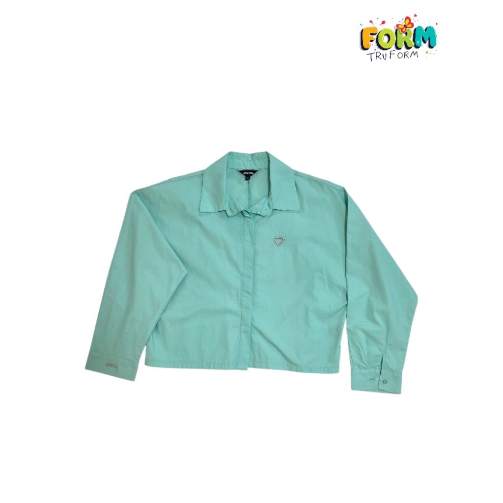 Jaspal เสื้อเชิ้ตผู้หญิง เสื้อครอปผู้หญิง เสื้อเชิ้ตสีเขียว size s