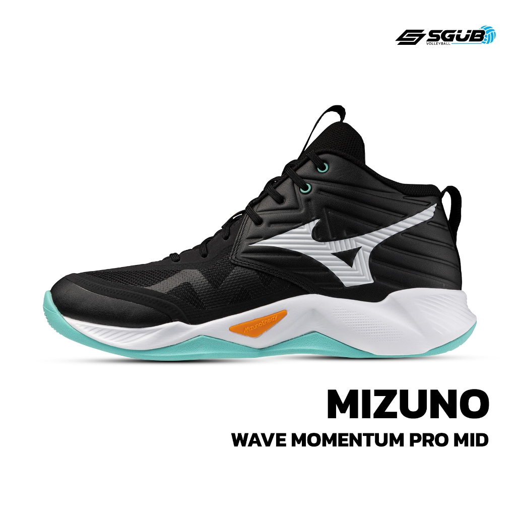 รองเท้าวอลเลย์บอลของแท้ MIZUNO Unisex รุ่น WAVE MOMENTUM PRO MID หุ้มข้อ