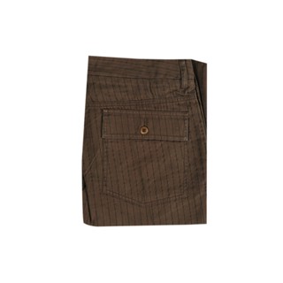 Hazard กางเกงทำงานขายาวลายทางไม่มีจีบ ผ้า Cotton(คอตตอน) สีก…