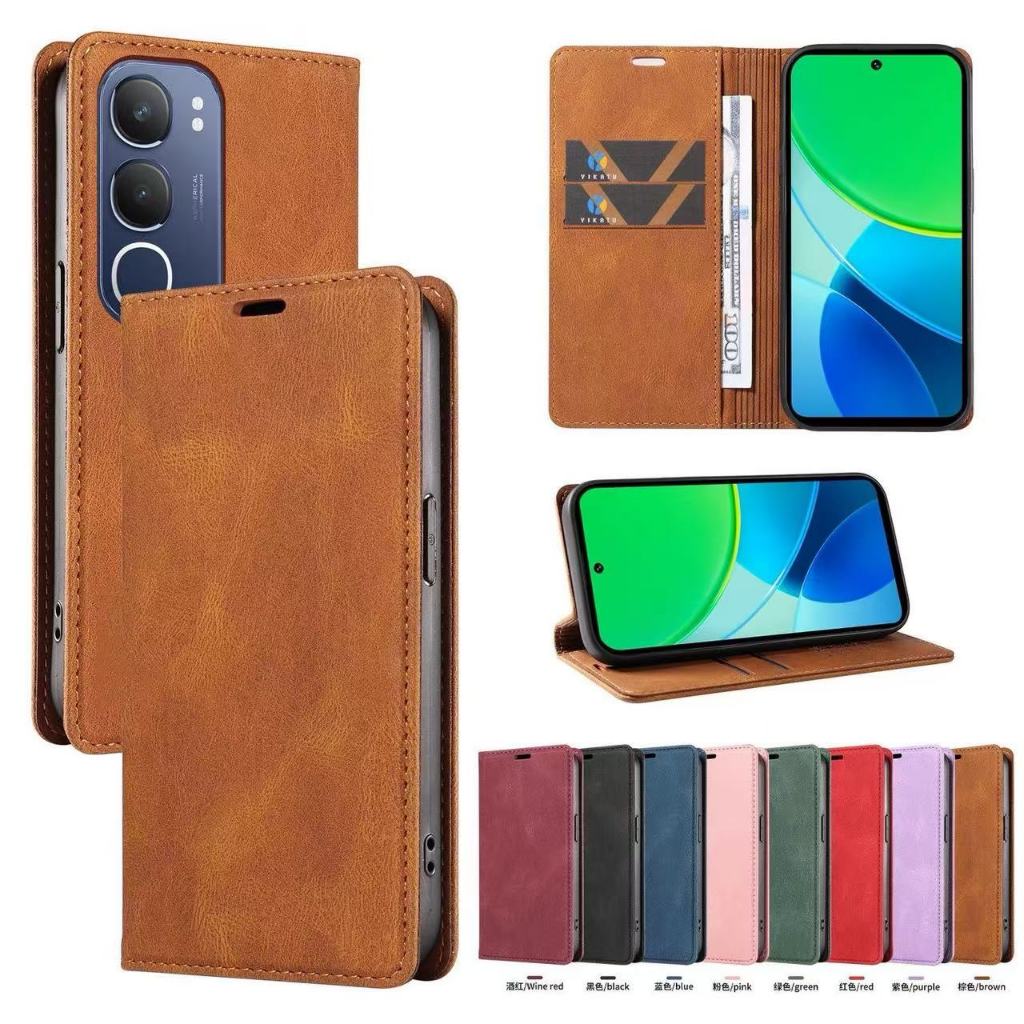 เคสฝาพับหนัง Xunte ตั้งได้ สำหรับ Vivo Y31 5G Y21D Y19S Y200 Y300 Y04 Y29S Y29 Y39 Y100 V27 Pro Y02 Y02A Y02T เคสกระเป๋า