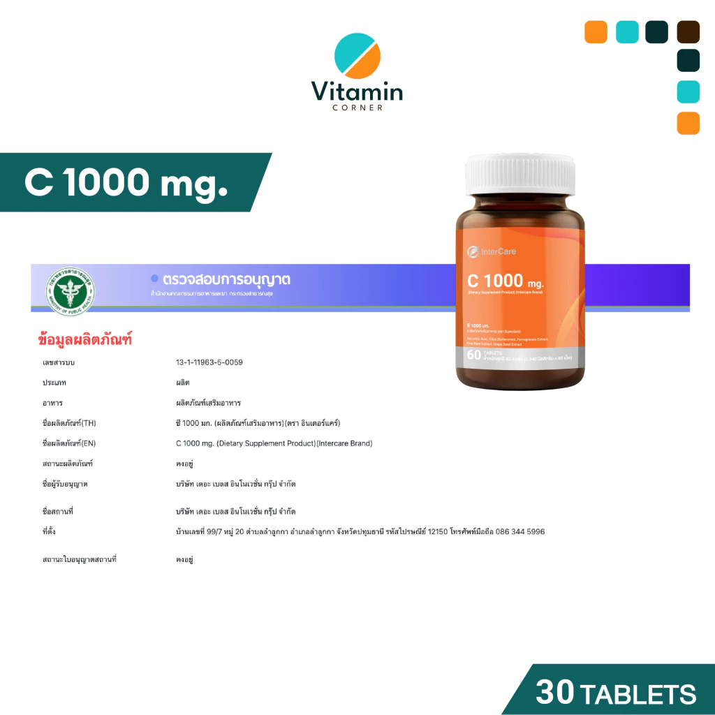 Vitamin_Conner อาหารเสริม C 1000 mg. วิตามินซีช่วยเสริมภูมิคุ้มกันบำรุงผิว🔥ของแท้🔥 thumbnail 6