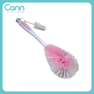 **แปรงหัวมะเฟือง** CANN baby&mom แปรงล้างขวดนม ด้ามตรงไนล่อนหนา พร้อมที่ล้างจุกนม