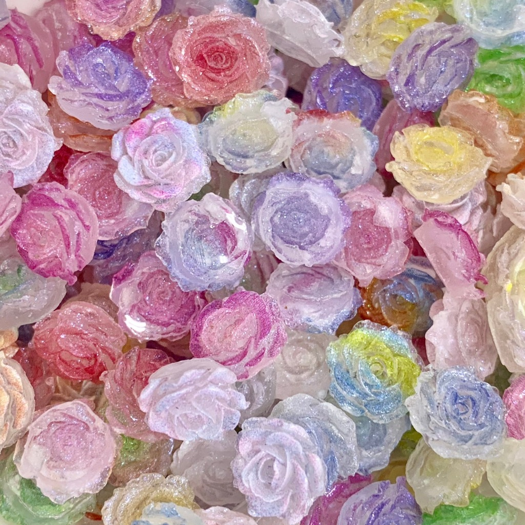 เรชิ่น ดอกกุหลาบ ขนาด 8mm คระสีอุปกรณ์เสริมงานฝีมือ diy เหมาะสมสำหรับงานอะไหล่ diyเรชิ่น ดอกกุหลาบ ขนาด 8mm คระสีอุปกรณ์ ราคาถูก Shopee Lazada