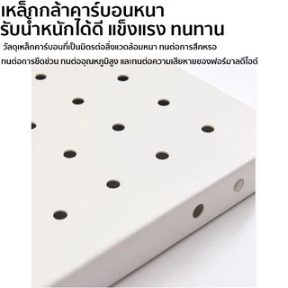 DIY Pegboard กระดานหลุม ทำจากเหล็กทั้งแผ่น แขวนเครื่องมือบนโต๊ะโดยไม่ต้องเจาะรู ขนาด 40/60/80X35cm