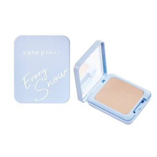 [แท้] Cute Press Evory Snow Whitening & Oil Control Foundation Powder SPF30 PA++ แป้งคิวเพรส ตลับฟ้า