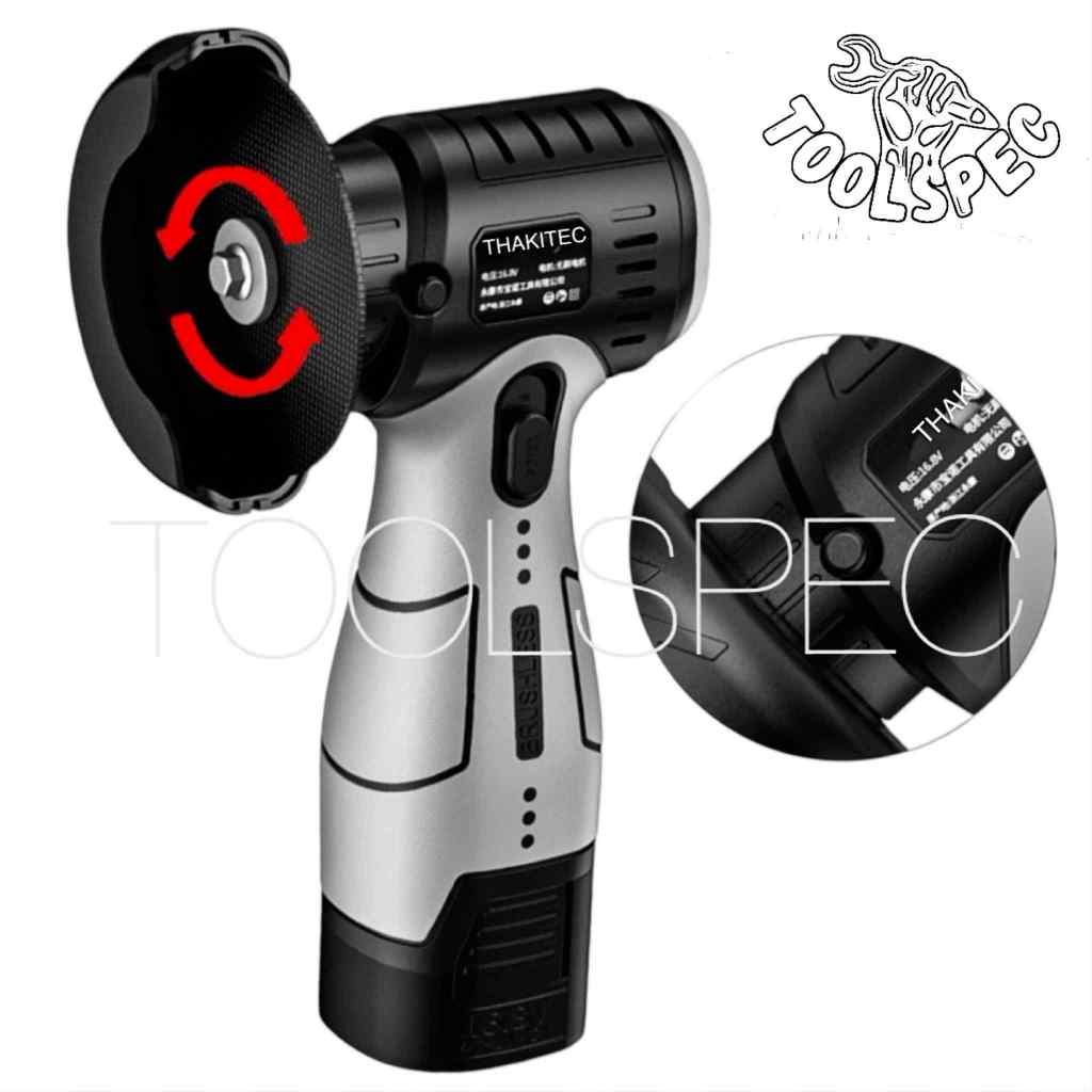 (SERIE 18) THAKITEC เครื่องเจียร์มินิไร้สาย 3 นิ้ว บัลเลส แบต 48V 28000 รอบ ตัดกระเบื้อง ไม้ อัพเกรดมอเตอร์ สีเทาดำ - รูปที่ 4