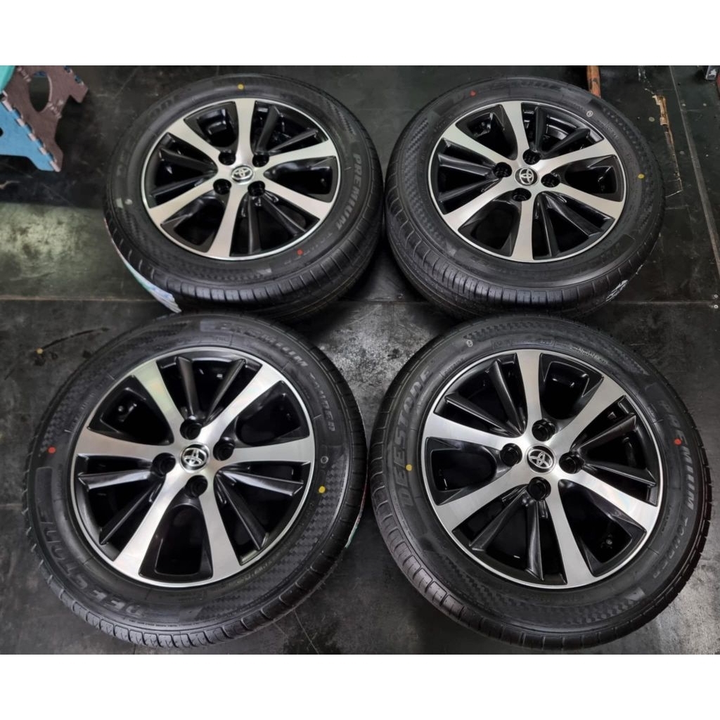 ล้อแม็ก Toyota แท้ขอบ 15 ใส่ Yaris Vios พร้อมยางใหม่ใช้ยาวๆ