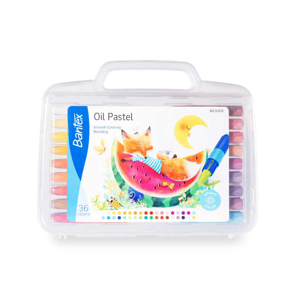 Bantex  สีชอล์กน้ำมัน สีชอล์ก หลายขนาด 12 / 24 / 36 / 48 สี ของแท้ Oil Pastel