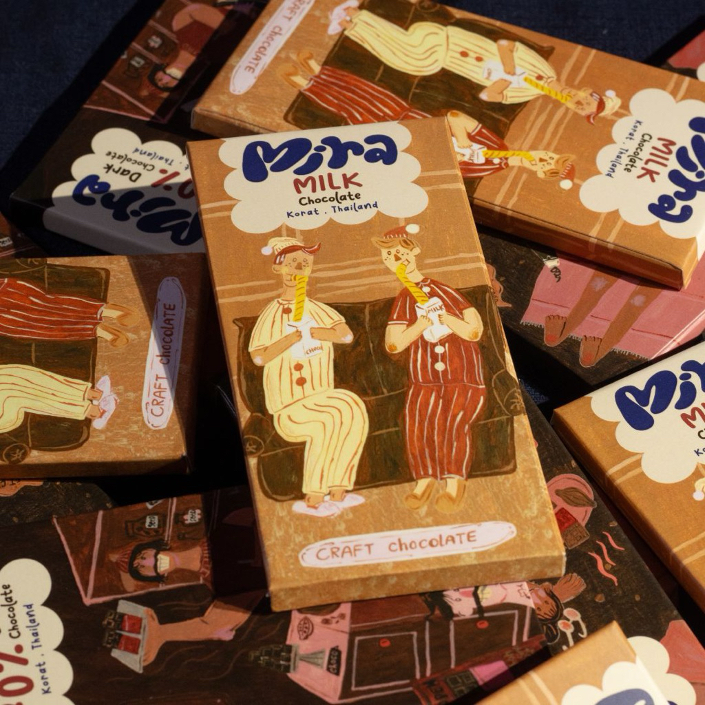 Milk Chocolate bar ( Single origin korat ) - Mira Craft Chocolate 45 กรัม / 180 บาท
