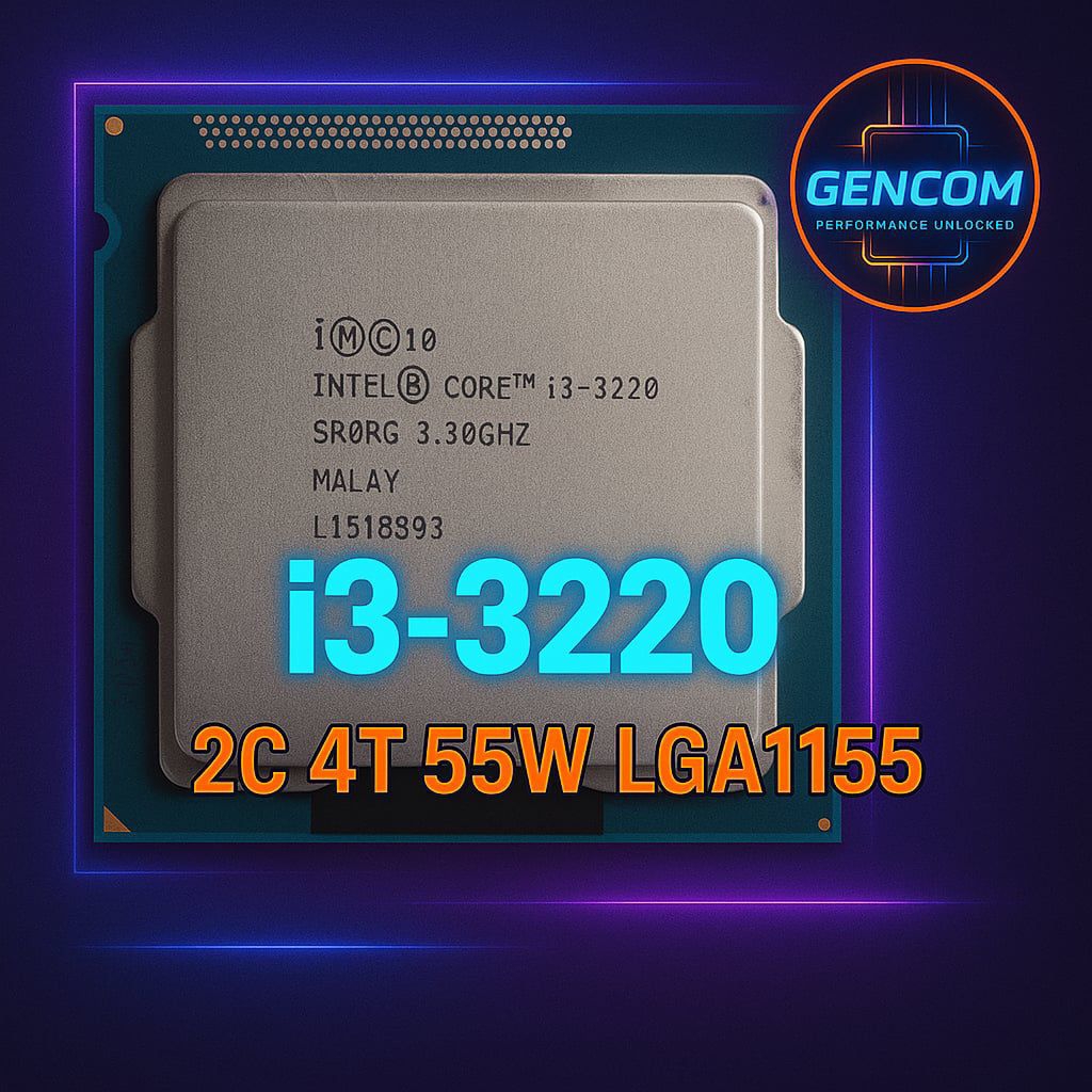 ซีพียู CPU Intel Core i3-3220 3.3GHz 2คอ4เทรด 55W LGA 1155 ฟรีซิลิโคน1ซอง i3 3220