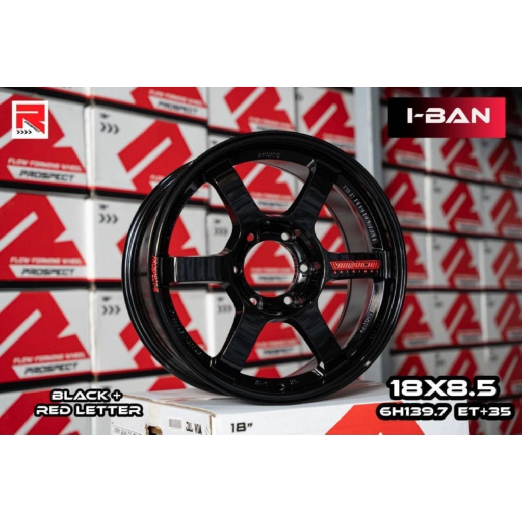 ล้อเบาTE37 I-BAN เรเซอร์แดง ขอบ18x8.5 ET+35 PCD 6รู/139.7 (งานProspect)