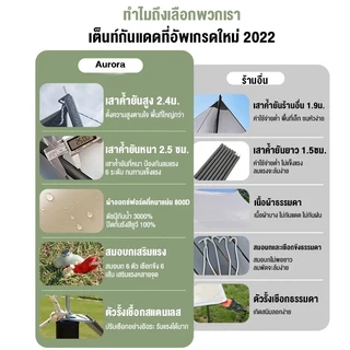 【รับประกัน 30 ปี】ฟลายชีทพร้อมเสา ครบชุด(3x3/3x4/3x6)เต้นท์แคมปิ้ง อุปกรณ์ครบ กันฝนกันแดด สำหรับเดินป่าตั้งแคมป์