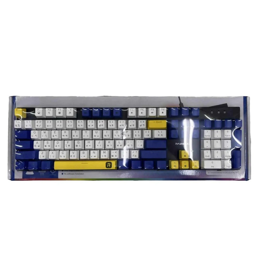 Keyboard Gaming Mechanical Keyboard Blue & Red Switch Razeak RK-X61 Pro
