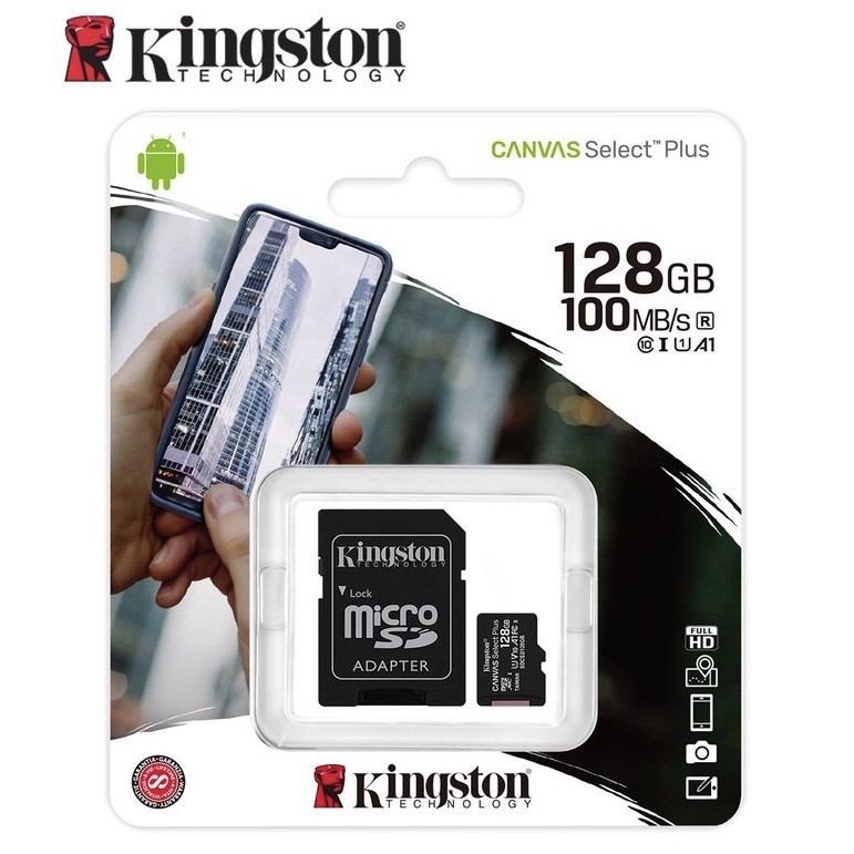 เมมโมรี่การ์ด Kingston 128 GB Memory Kingston รุ่น Canvas Select Plus Class 10 ​(ของแท้💯)