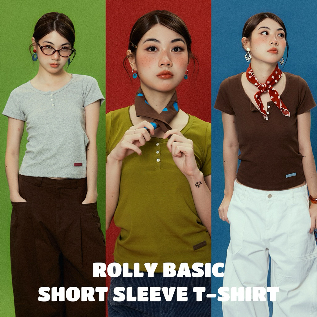 เสื้อแขนสั้นทรงสวย RONNY BASIC SHORT SLEEVE T-SHIRT