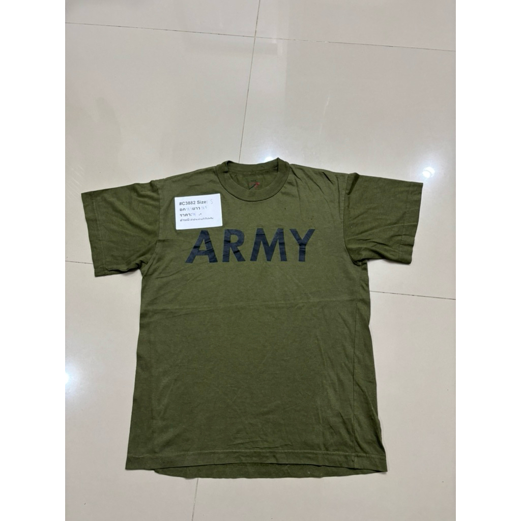 Size:S เสื้อยืดทหาร เสื้อซับในทหารอเมริกา เสื้อทหารอเมริกา เสื้อGS  ลายไม้ ลายป่า วูดแลนด์ เสื้อยืดA