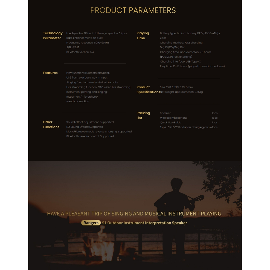 [ผ่อน0%]MLOVE Rangers S1 Party Speaker เสียงคุณภาพ พร้อมไมค์ลอยชาร์จได้ 1ตัว BT 5.4 รับประกัน 2ปี