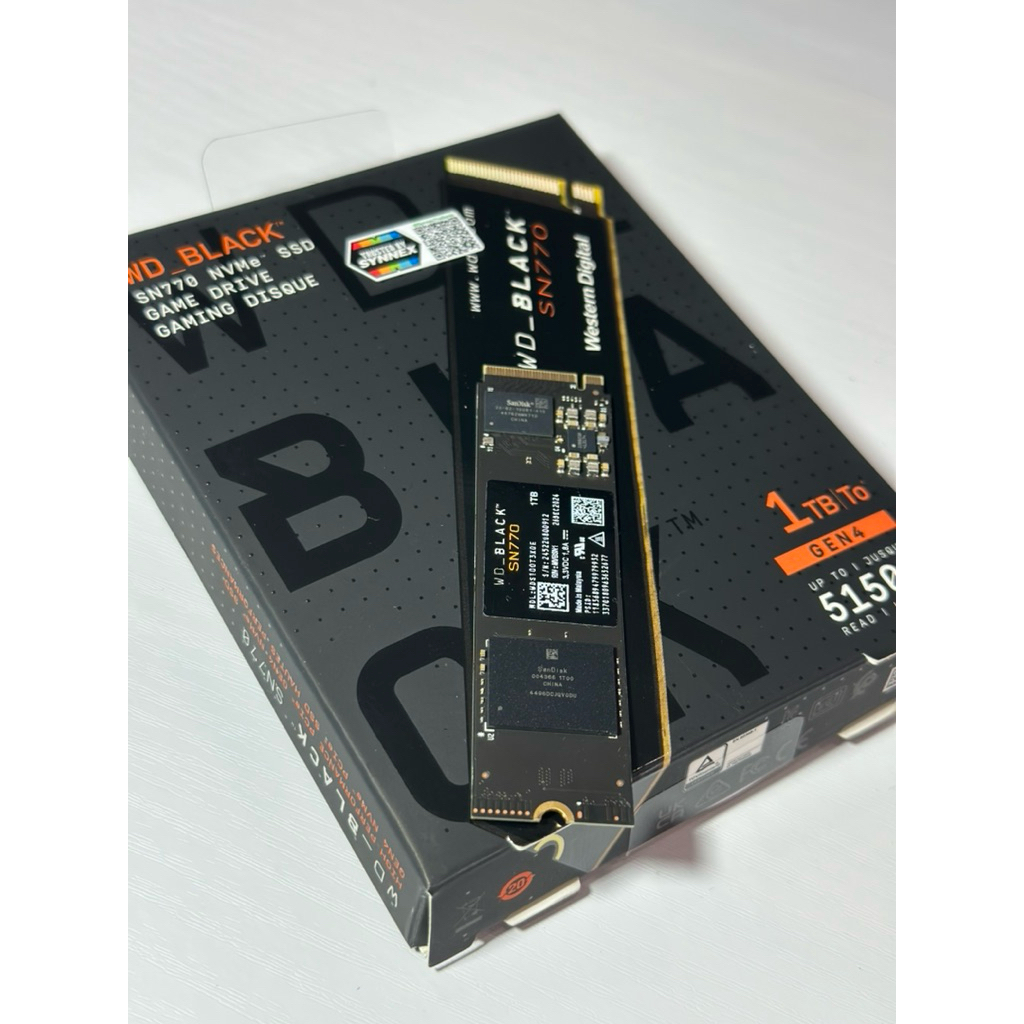 WD SSD 1TB M.2 4.0 NVMe/PCIe R5150MB/s W4900MB/s Black - 5Year (SN770)