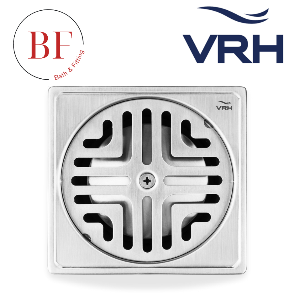 FUVHU-W001AS ตะแกรงกันกลิ่นสี่เหลี่ยม 4" ฝากลม ท่อ 2"