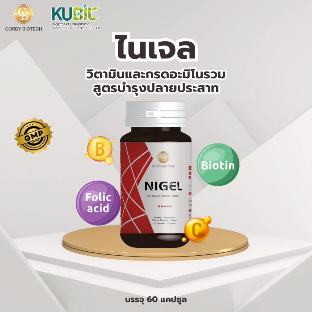 Nigel ไนเจล วิตามินและกรดอมิโนรวม 12 ชนิด