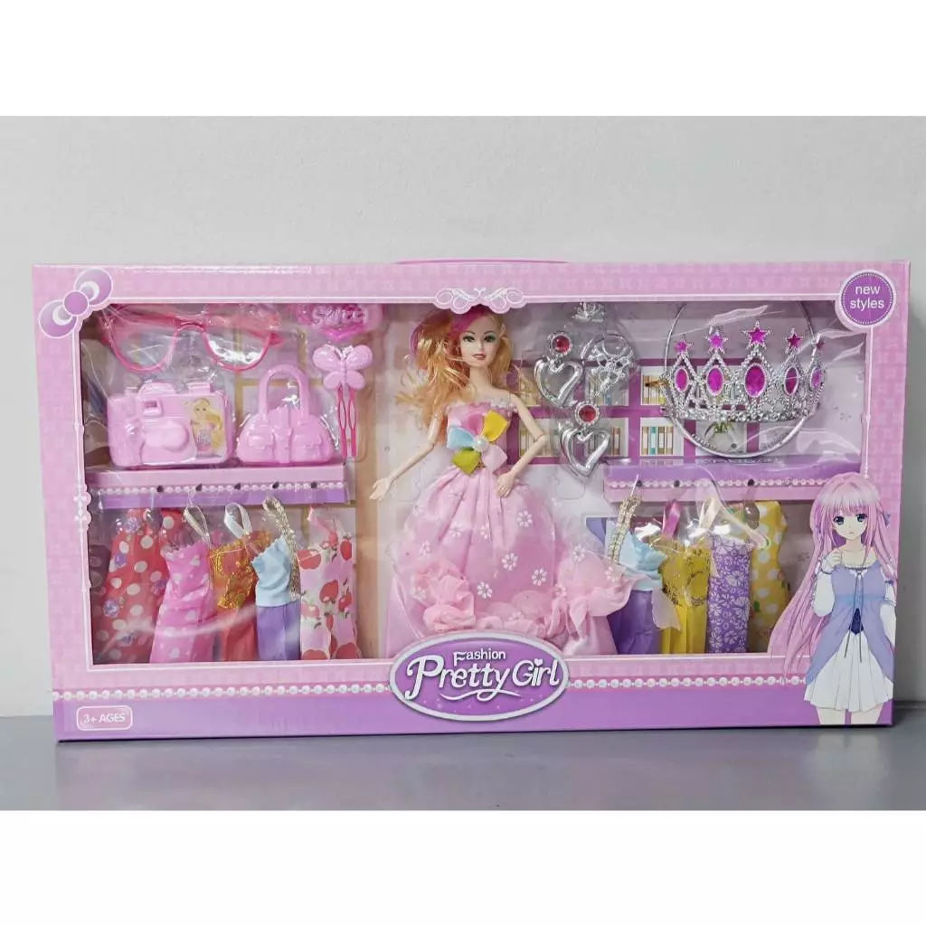 NB-TOYS เซ็ทตุ๊กตา ตุ๊กตาแต่งตัว ชุดตุ๊กตาเจ้าหญิง หักแขน-ขาได้ ของเล่นเด็กผู้หญิง พร้อมอุปกรณ์