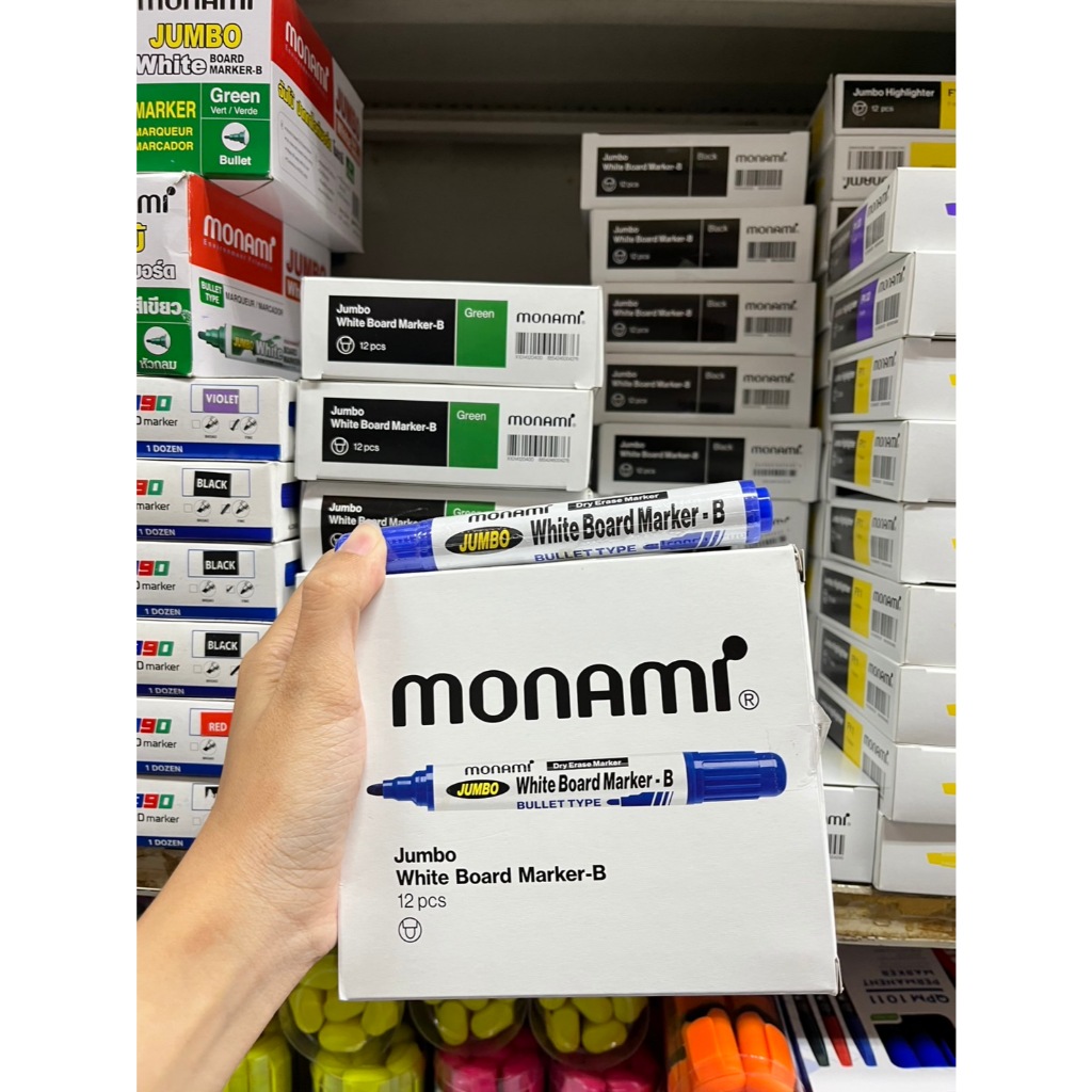 (USP) แท้/กล่องใหม่ (ยกโหล12ด้าม) MONAMI ปากกาไวท์บอร์ด จัมโบ้ โมนามิ หัวกลม 4สีให้เลือก ไวท์บอร์ด ลบได้ เขียนกระดาน ราคา ถูกที่สุด ดีลบีเคเค แกลเลอรีภาพที่ 8