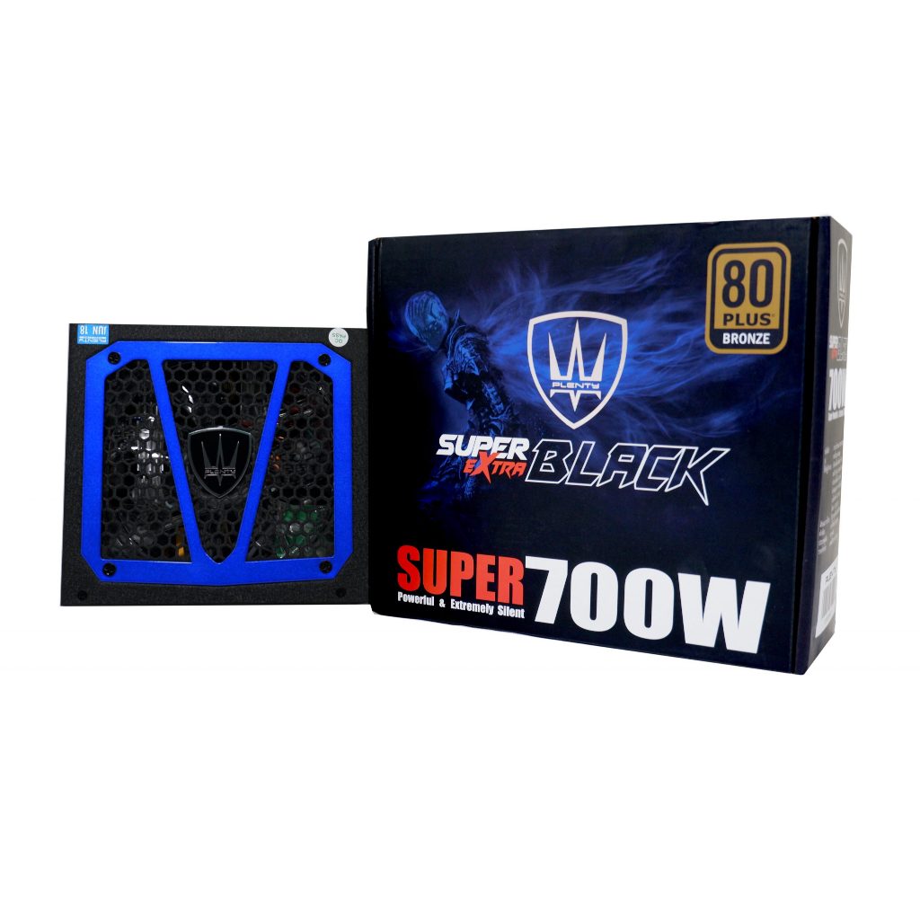 POWER SUPPLY (อุปกรณ์จ่ายไฟ) PLENTY SUPER BLACK EXTRA 700W ( 80+ BRONZE )