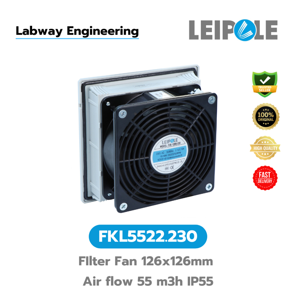 LEIPOLE FIlter Fan FKL5522.230 Air flow 55 m3h IP55