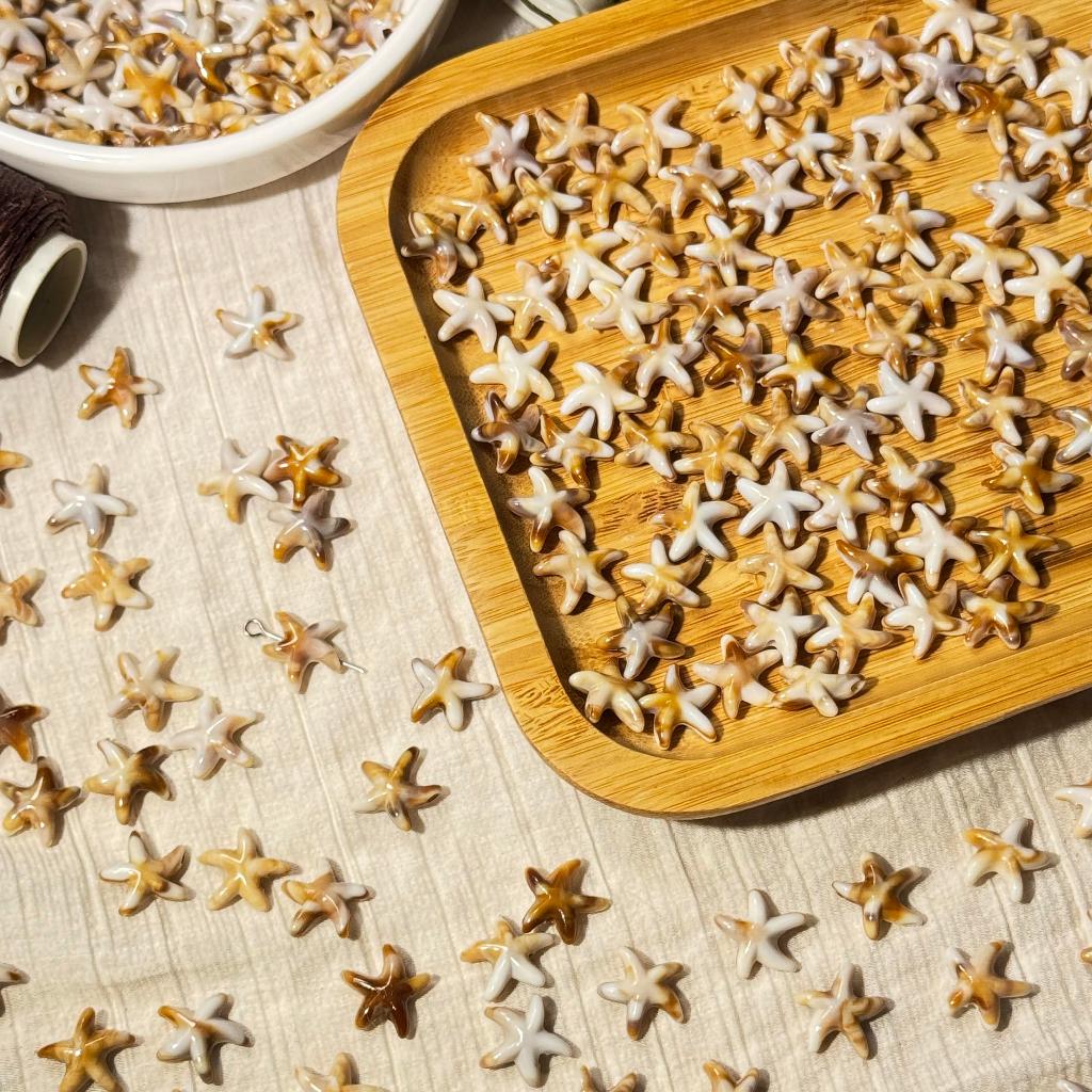 (สินค้าจัดส่งจากไทย !!!!!)จี้อะคริลิค จี้รูปแนวทะเล ธรรมชาติ 10 ชิ้น DIY