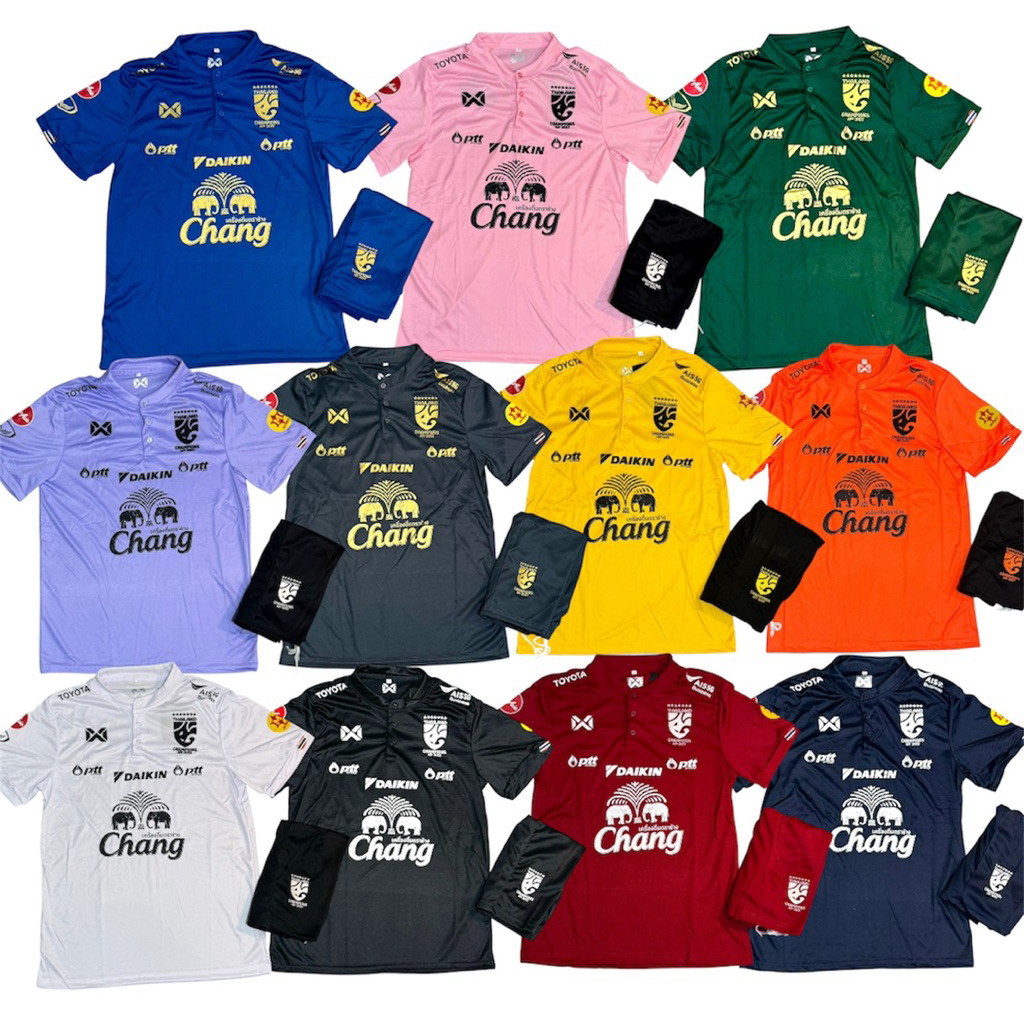 เสื้อกีฬาเสื้อบอลเป็นชุดเสื้อกับกางเกงงาโลโก้ปัก