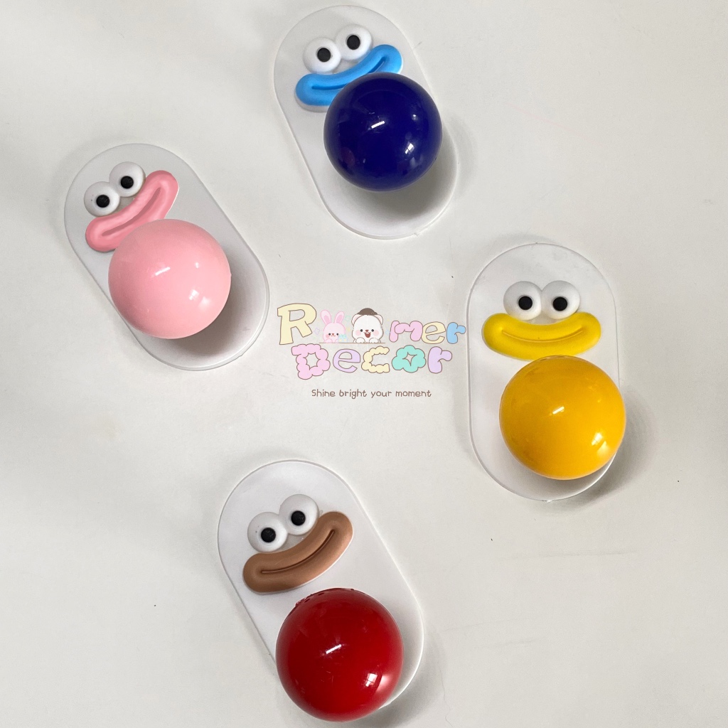 Roomer.Decor [พร้อมส่ง] ตะขอติดผนังหน้ายิ้ม ตะขอติดผนัง ตะคอแขวน ที่ติดผนัง ตะขอห้องน้ำ