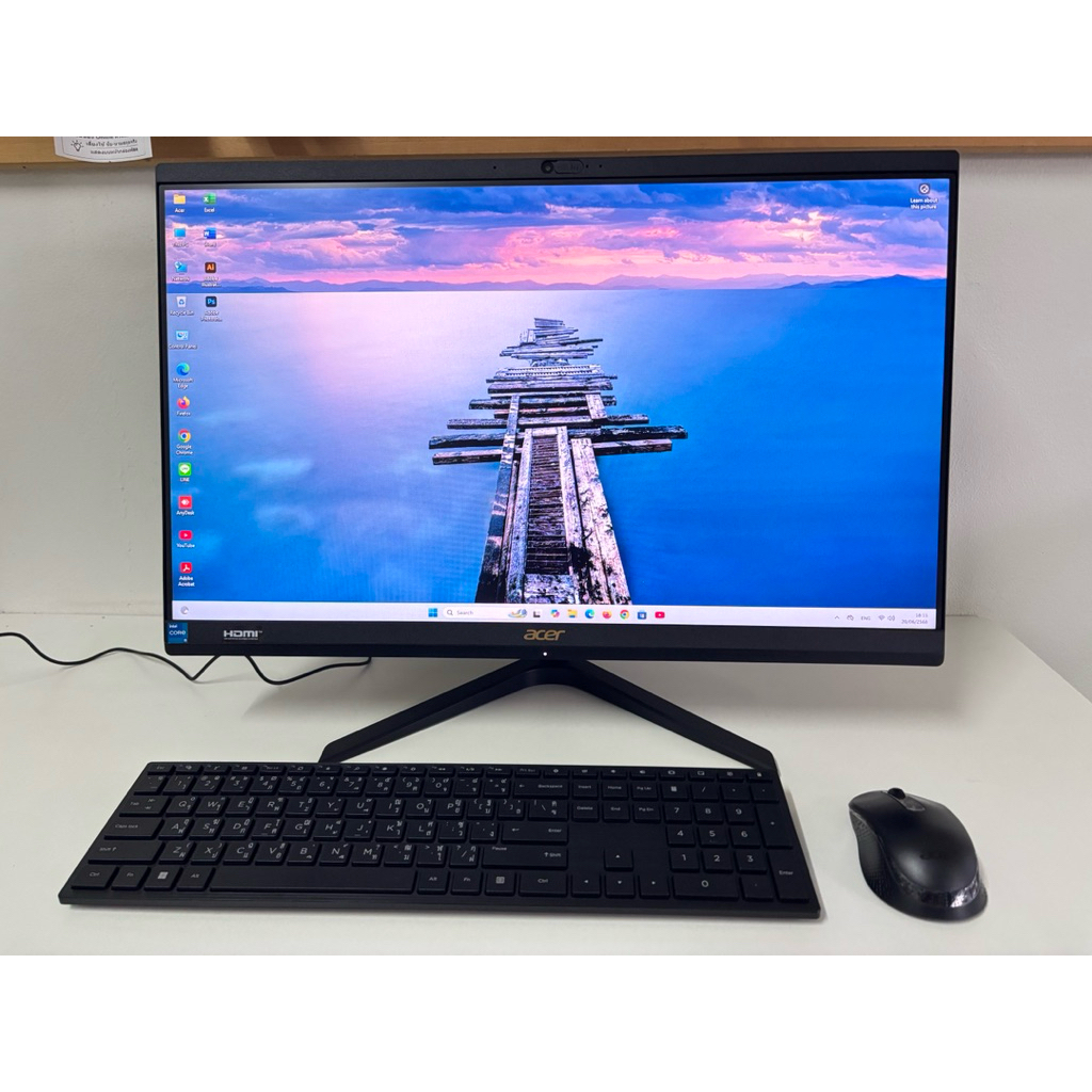 Acer AIO i5-12450H/M.2 512GB/RAM 8GB/WiFi 6E/23.8"/Win 11 SL OEM เหมาะสำหรับออฟฟิศ