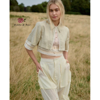 widelia@real set เสื้อลินิล กางเกงทอลาย JSD เหลือแค่ SM