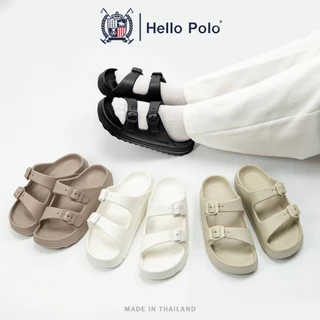 Hello Polo รองเท้าแตะผู้หญิง รองเท้าแตะผู้หญิงแฟชั่น สายคาดคู่ เบาสบาย พื้นนุ่มมาก กันลื่นและทนทาน ลำลอง วัสดุEVA HP8051