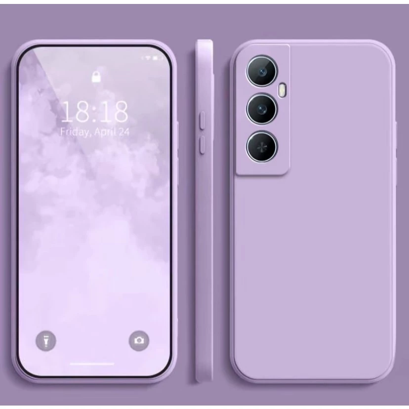 เคส สีพื้น ซิลิโคนนิ่ม สำหรับ Realme C75 C71 C85 เคสฝาหลัง กันกระแทก กำมะหยี่ พาสเทล