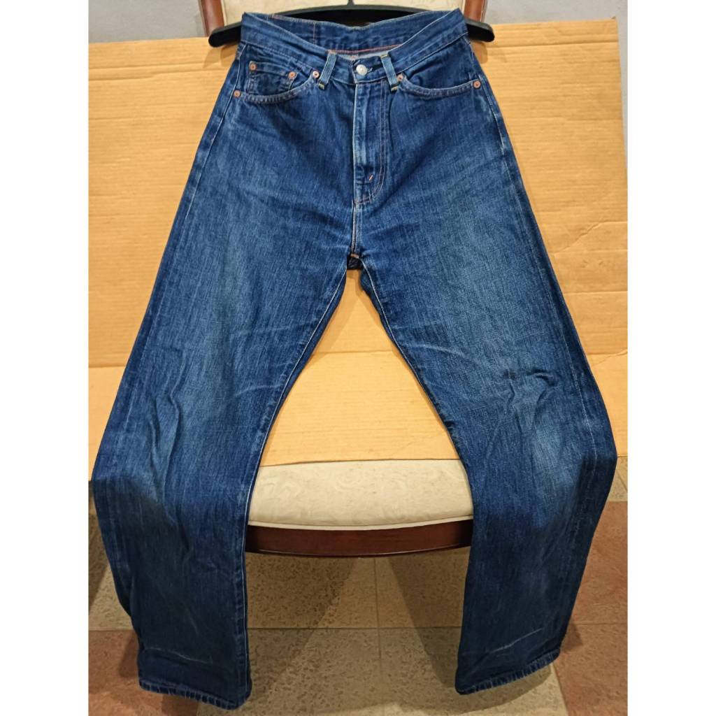 Vtg.701 made in Turkey BIG "E"  ริมแดง มือสองสภาพดี size w27 L32 วัดจริง