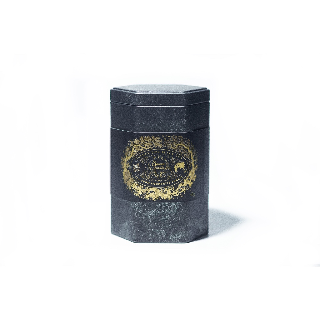 Sawanbondin Golden tips Black Tea Assamica (Loose Leaf 40 กรัม) - ยอดชาคัดเฉพาะสีทอง