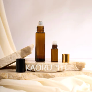 ขวดลูกกลิ้งสีชา 3 ml 10 ml ส่งทุกวัน ขวดน้ำมันหอมระเหย ขวดพิมเสน ยาหม่องน้ำ แบ่งน้ำหอม Roller Bottle Rolling