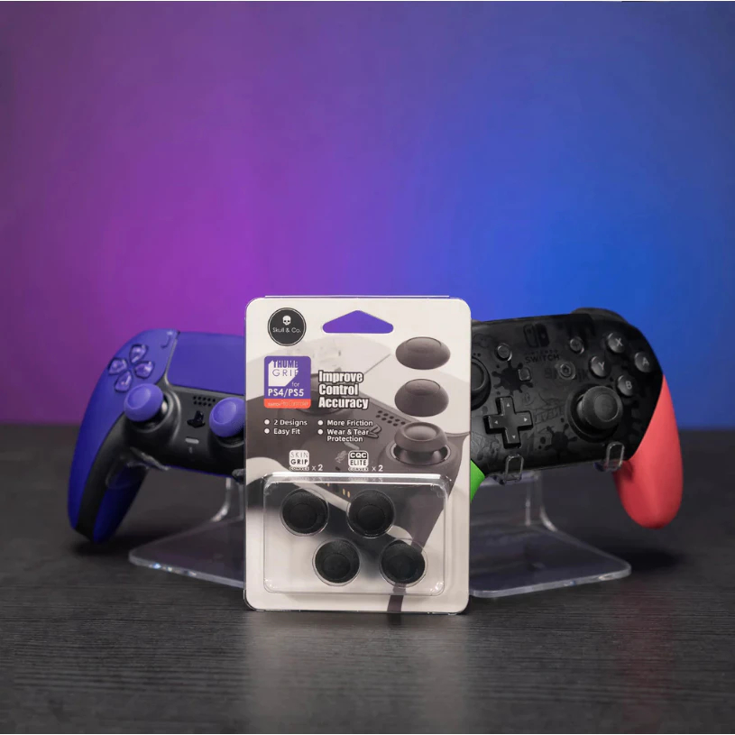 พร้อมส่ง! ยางครอบ Skull & Co. Thumb Grips สีดำ สำหรับ จอยPS4 / PS5 / Switch Pro Controller