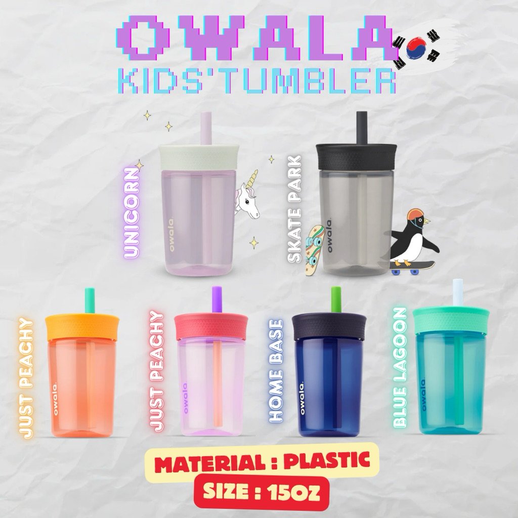 Owala Kids’ Tumbler Plastic [Pre-Order] สินค้าจากช้อปเกาหลี แท้100%