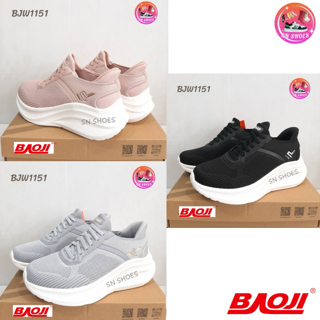 รองเท้าผ้าใบ  BAOJI แท้100% BJW 1151 รองเท้าผ้าใบผู้หญิง ไซร้ 37-41(รุ่นใหม่)