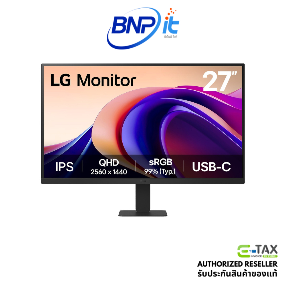 จอมอนิเตอร์ LG 27U631A-B 27" QHD IPS Monitor | HDR10 | USB-C 15W | 100Hz | Factory Calibrated