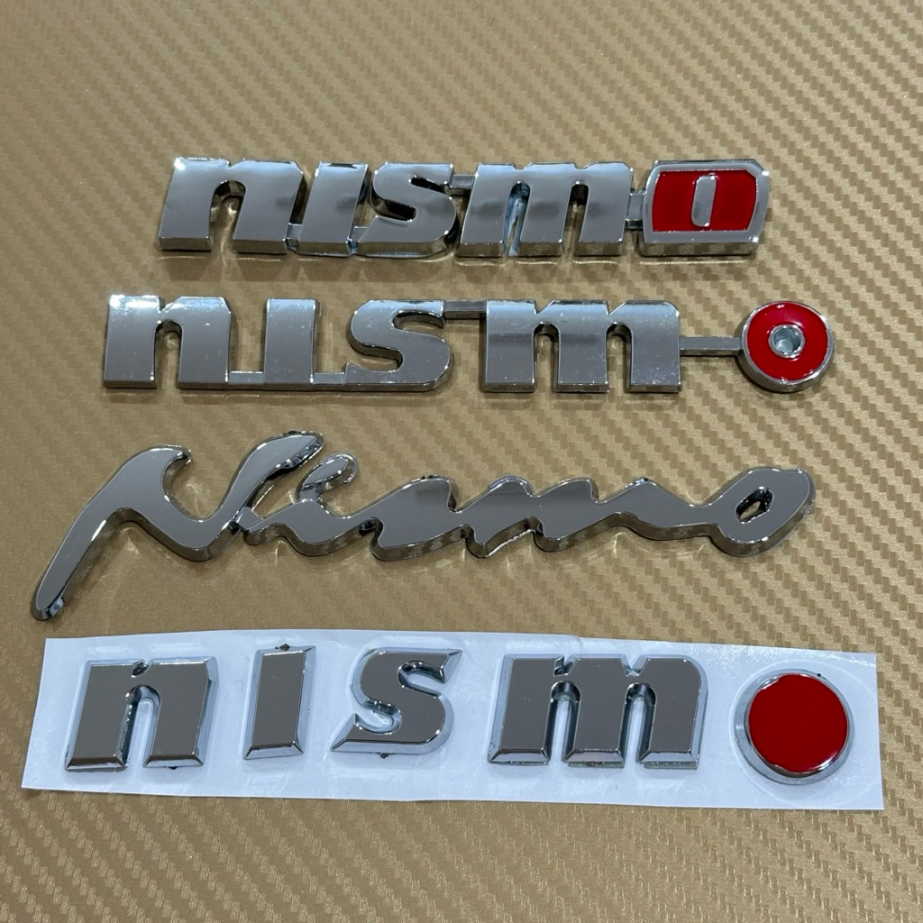 โลโก้ nismo ติดรถ NISSAN  สีชุบโครเมี่ยม ราคาต่อชิ้น